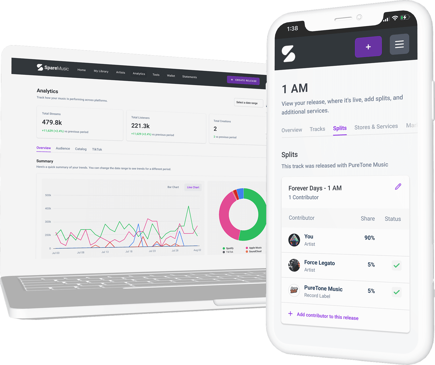 Graphic displaying a laptop and iphone